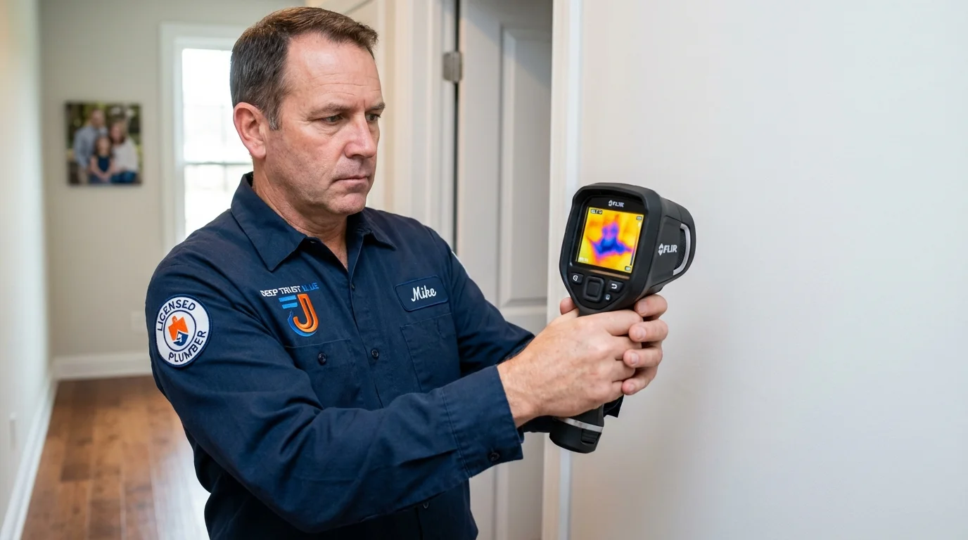 Thermal imaging leak detection by Johns Plumbing LLC in Galliano