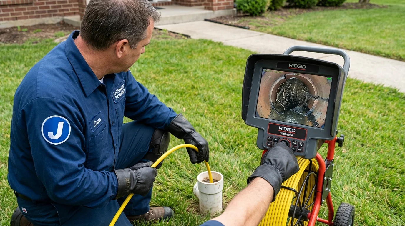 Sewer camera inspection being performed by Johns Plumbing LLC in Galliano